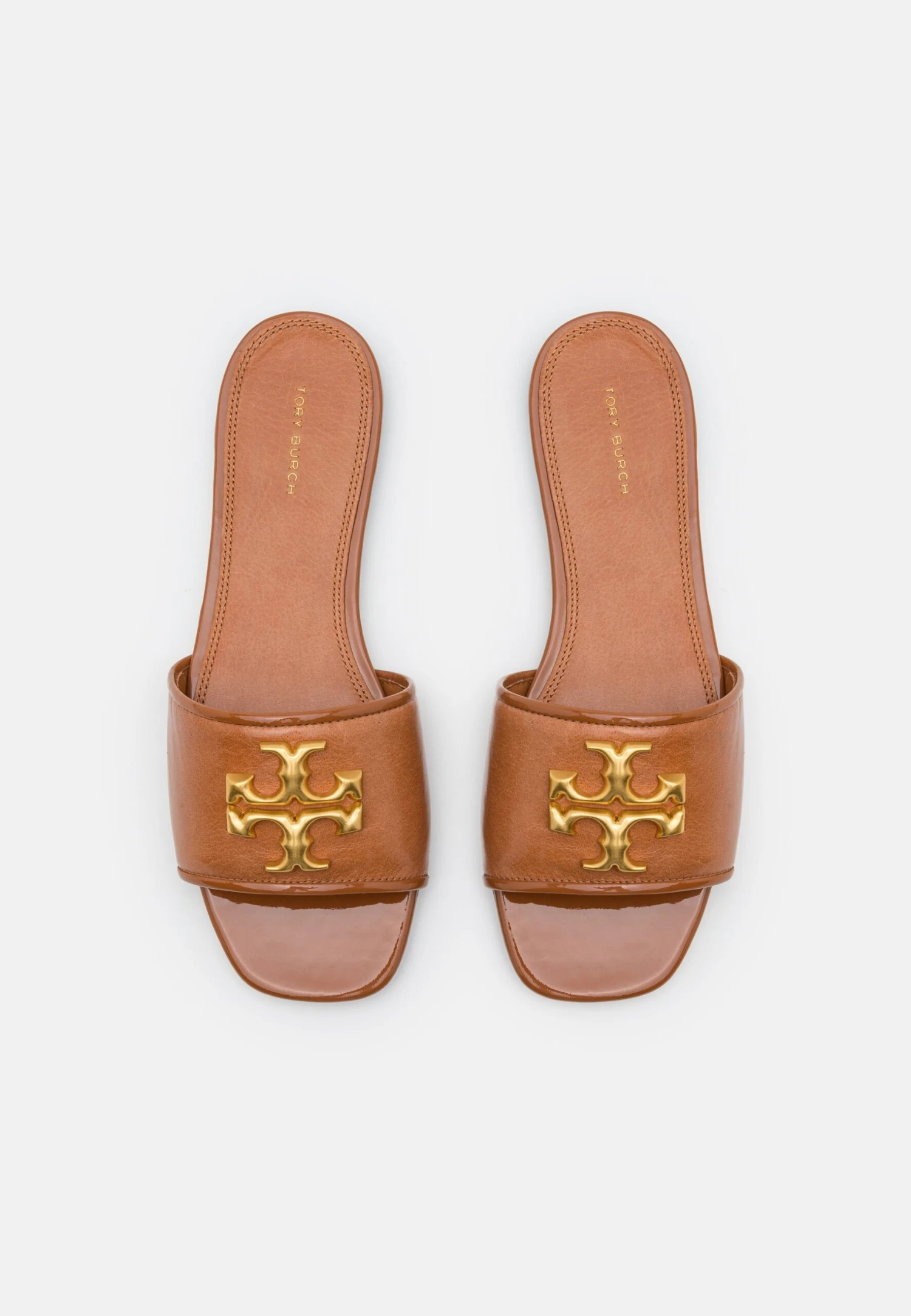 Tory Burch Eleanor Slide - Mules - Bourbon/Gold 5 Tory Burch Eleanor Slide - Mules - Bourbon/Gold - Image 5