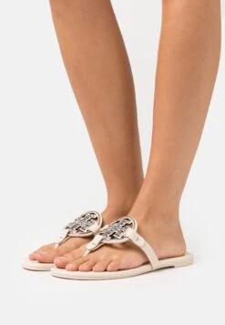 Tory Burch Metal Miller Soft - T-Bar Sandals - New Cream