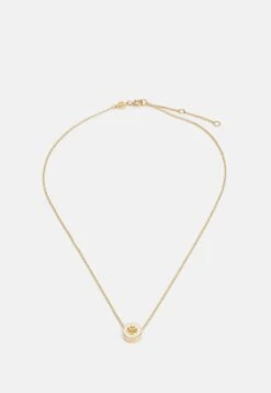 Tory Burch Kira Pendant Necklace - Necklace - Gold-Coloured/New Ivory