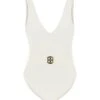 Tory Burch Miller Plunge One-piece Swimsuit
