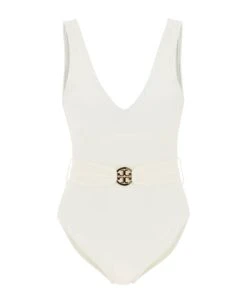 Tory Burch Miller Plunge One-piece Swimsuit