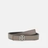 Tory Burch Miller Reversible Belt - Belt - Gray Heron/Black/Silver-Coloured
