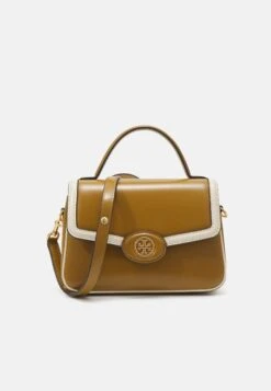 Tory Burch Robinson Color-Block Small Top-Handle Bag - Across Body Bag - Cumin