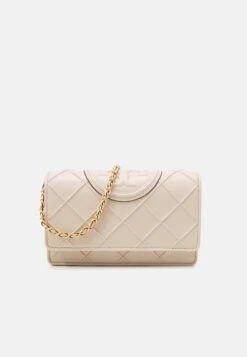 Tory Burch Fleming Soft Chain Wallet - Across Body Bag - New Cream