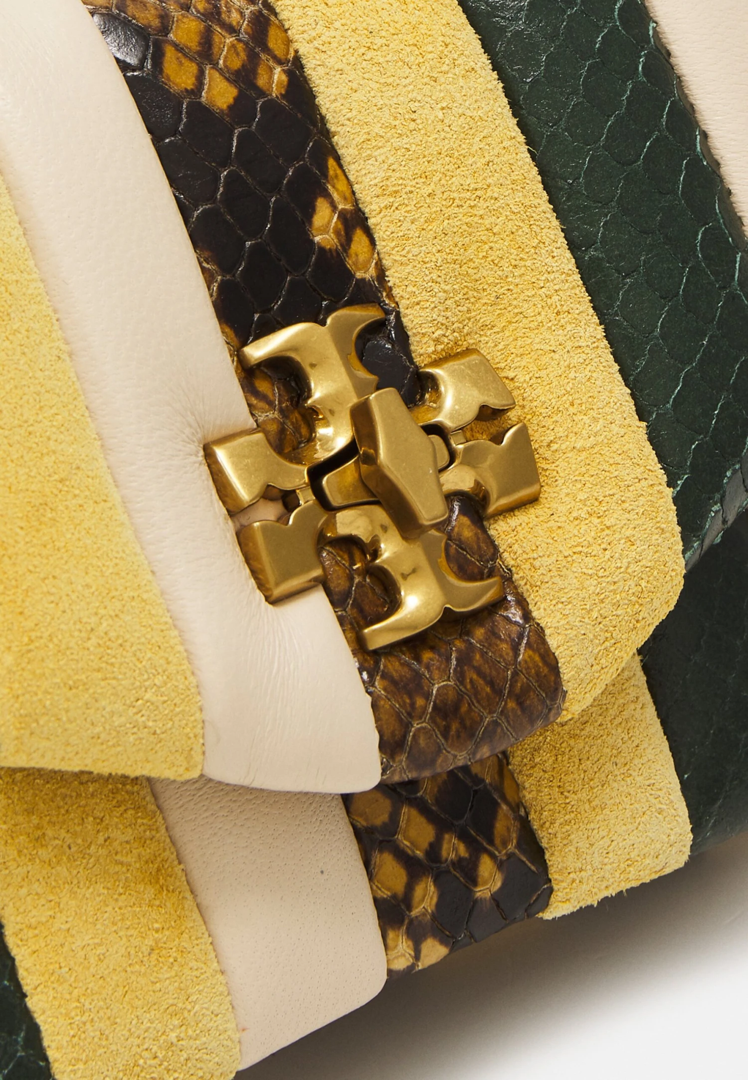 Tory Burch Kira Exotic Stripe Nano Bag - Across Body Bag - Yellow/Multi 5 Tory Burch Kira Exotic Stripe Nano Bag - Across Body Bag - Yellow/Multi - Image 5