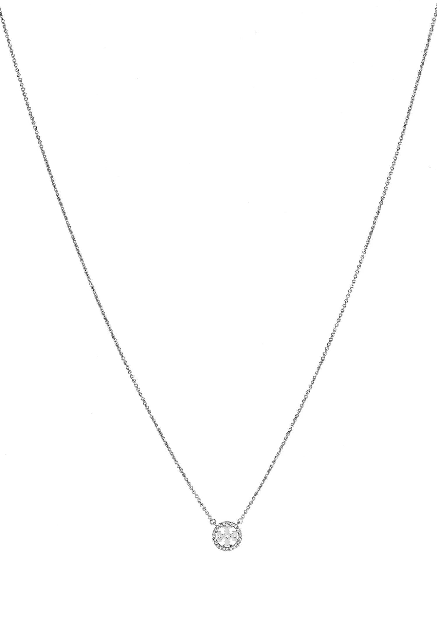 Tory Burch Logo Delicate Necklace - Necklace - Silver-Coloured 4 Tory Burch Logo Delicate Necklace - Necklace - Silver-Coloured - Image 4
