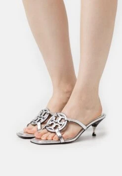 Tory Burch 8 Tory Burch Geo Miller Low Heel - Heeled Mules - Silver