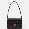 Tory Burch Robinson Spazzolato Convertible Shoulder Bag - Across Body Bag - Black