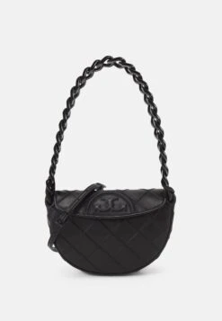 Tory Burch Mini Fleming Soft Crescent - Handbag - Black