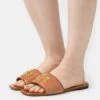Tory Burch Eleanor Slide - Mules - Bourbon/Gold