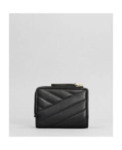 Tory Burch Kira Chevron Bi-fold Wallet In Black Leather -Tory Burch ffa05013b5a2b0336c04ed49dc105f14